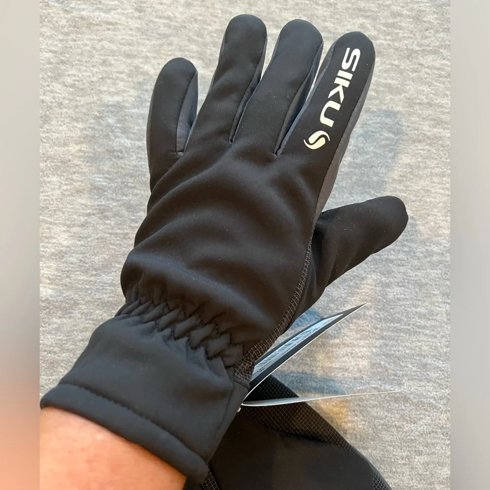 SIKU gloves‎ soft shell women M black grip lined winter premium touch screen new